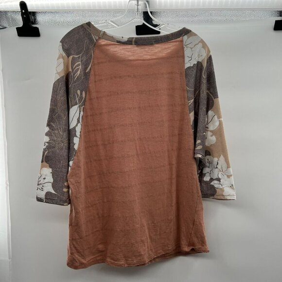 Ces Femme Women's 3/4 Floral Sleeve Pullover Top Multicolor Size Medium - Picture 6 of 9